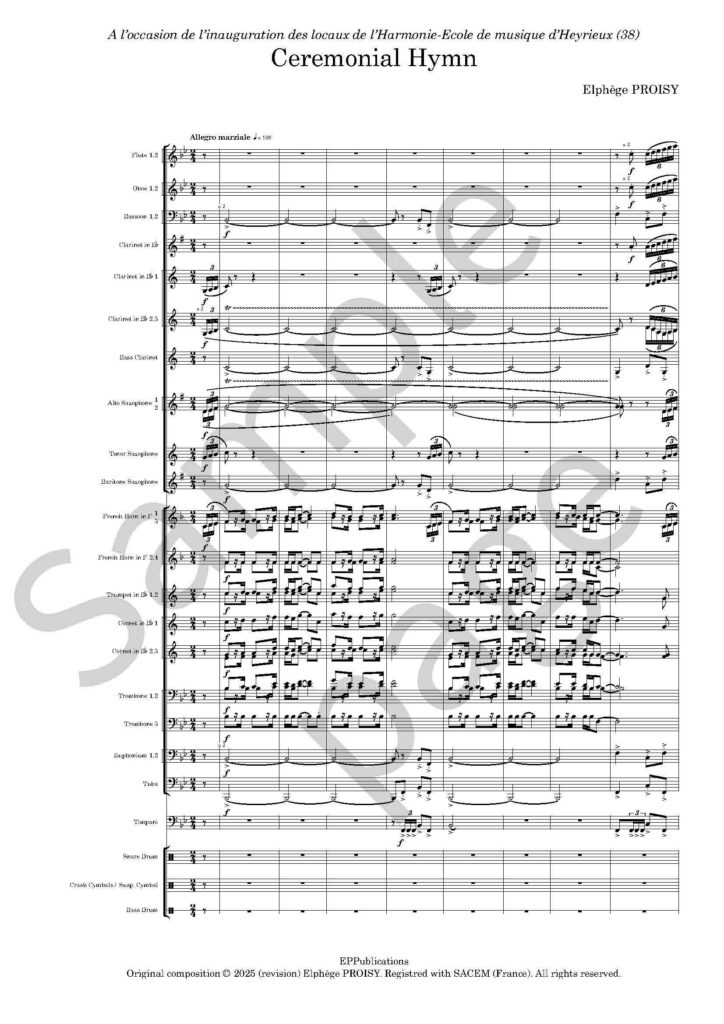 Ceremonial Hymn marche
