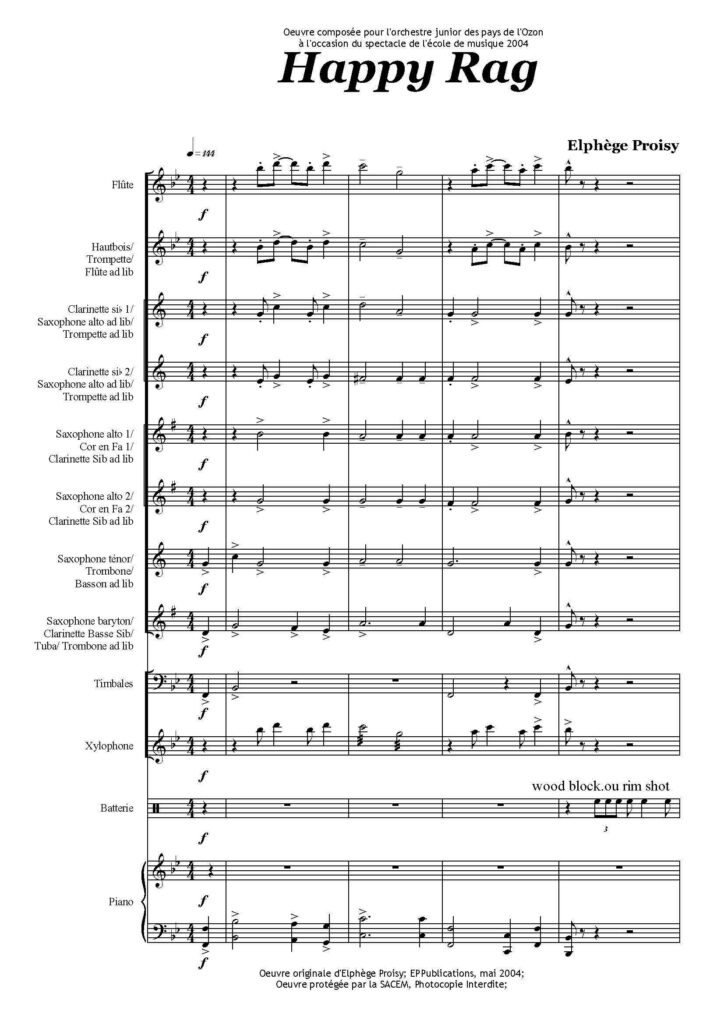 première page Happy rag